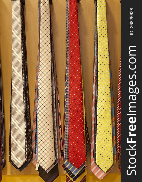 Men ties in different colours