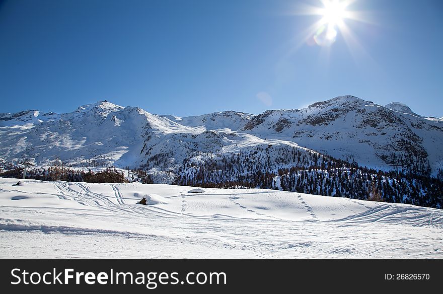 Beautiful Swiss Winter Landscape