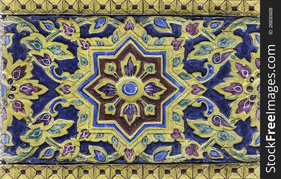 Thai Flower vintage pattern background
