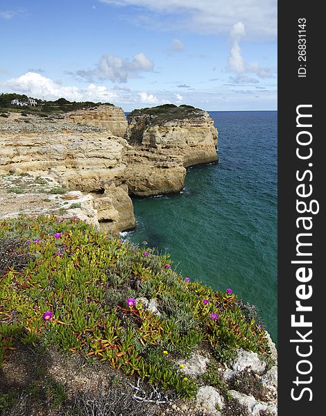 Natural coastline of Algarve
