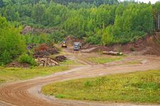 Loading Gravel Royalty Free Stock Photography Loading Gravel Royalty Free Stock Photography