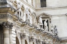 Beautiful Statues Located On The Museum Of The Louvre In Paris, France Royalty Free Stock Photo Beautiful Statues Located On The Museum Of The Louvre In Paris, France Royalty Free Stock Photo