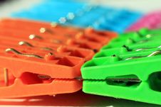 Colored Plastic Clothes Pegs Royalty Free Stock Image Colored Plastic Clothes Pegs Royalty Free Stock Image