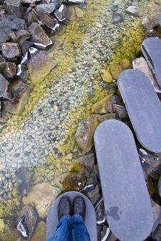 Step-by-step Stone Road Stock Images Step-by-step Stone Road Stock Images