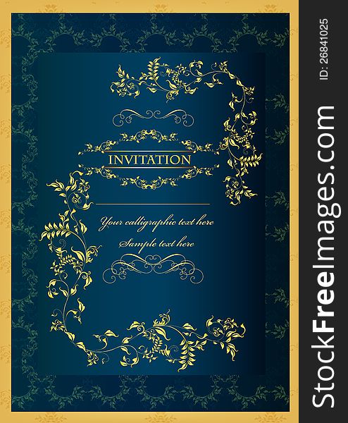 Luxury invitation design  blank for design. Luxury invitation design  blank for design