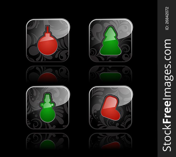 Christmas icons &x28;set 1&x29