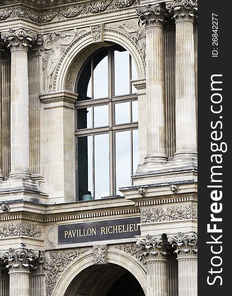 Partial View Of The Museum Of The Louvre In Paris, France