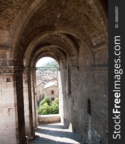 Medieval city Gubbio in Italy. Medieval city Gubbio in Italy