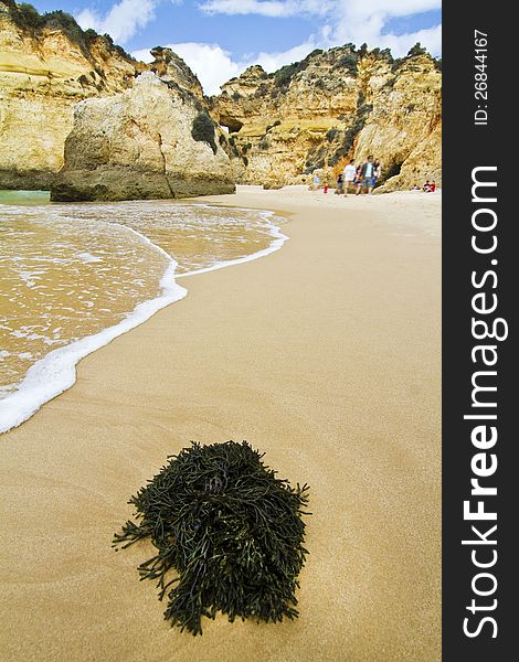 Wonderful view of a beautiful beach in the Prainha area, in the Algarve, Portugal. Wonderful view of a beautiful beach in the Prainha area, in the Algarve, Portugal.