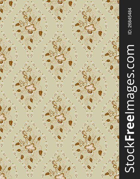 Floral pattern in deciduous ovals