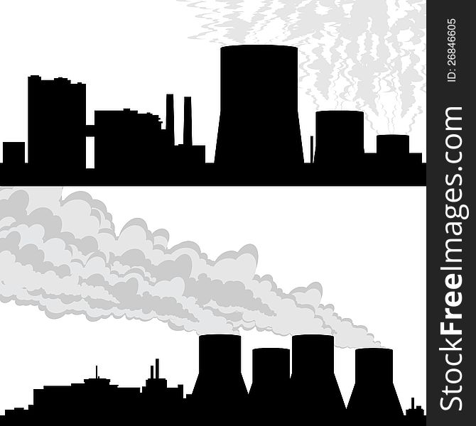 Contour of the nuclear power plant