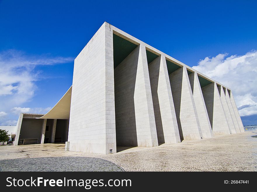 Weird cement monument structure