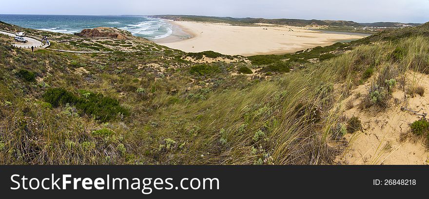 Beautiful view of the  beaches and coastline of Sagres, located in the Algarve, Portugal. Beautiful view of the  beaches and coastline of Sagres, located in the Algarve, Portugal.