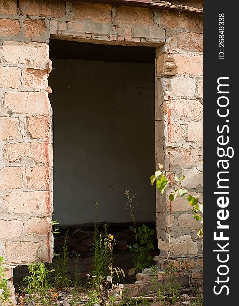 Doorway in an old neglected building. Doorway in an old neglected building