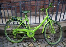Green Bicycle. Royalty Free Stock Image