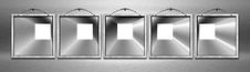 Five Empty Metal Frames Royalty Free Stock Photos Five Empty Metal Frames Royalty Free Stock Photos