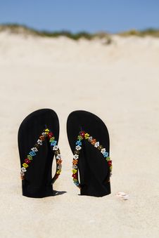 Beach Sandals Royalty Free Stock Image Beach Sandals Royalty Free Stock Image