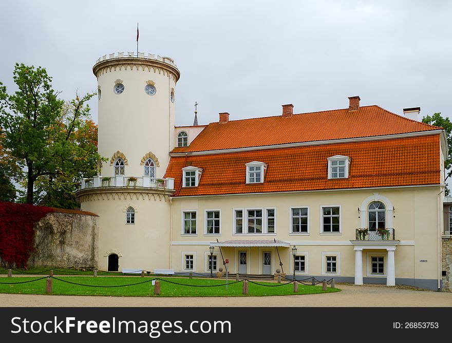 The View On Old Palace In Cesis City, Latvia