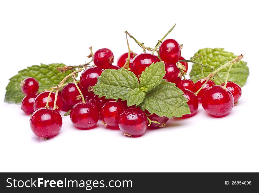 View of a bunch of tasty red currant (Ribes rubrum) berries. View of a bunch of tasty red currant (Ribes rubrum) berries.