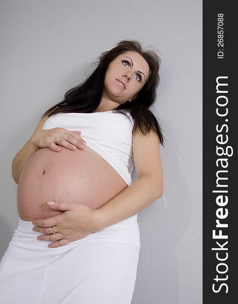 Pregnancy of the woman. Expectation of the baby