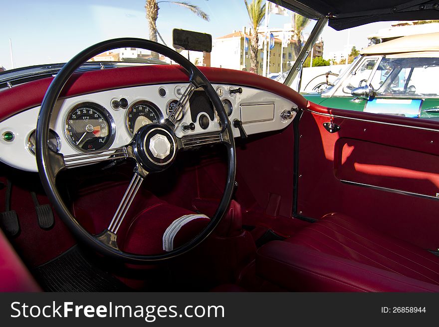 Vintage car detail interior
