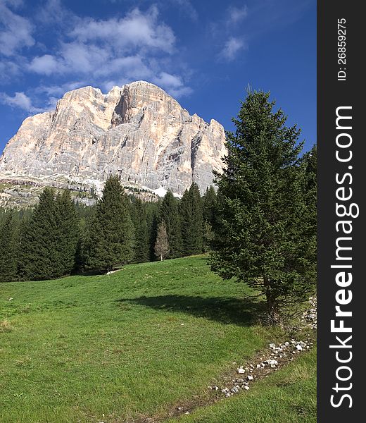 View of the mountain in the Alps. View of the mountain in the Alps