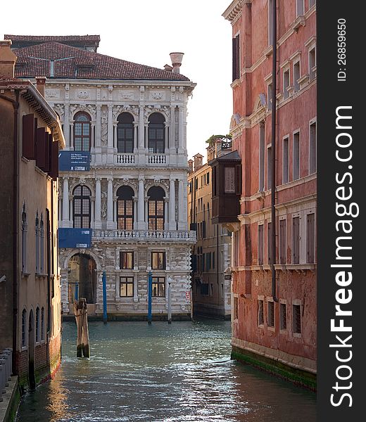 Facades of typical buildings in Venice. Facades of typical buildings in Venice