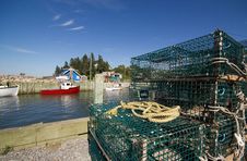 Lobster Traps And Fishing Boats Royalty Free Stock Image Lobster Traps And Fishing Boats Royalty Free Stock Image