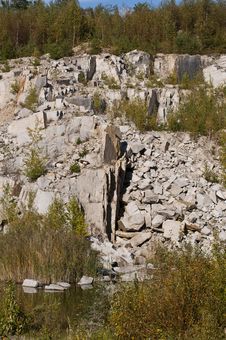 Flooded Quarry Royalty Free Stock Photography Flooded Quarry Royalty Free Stock Photography