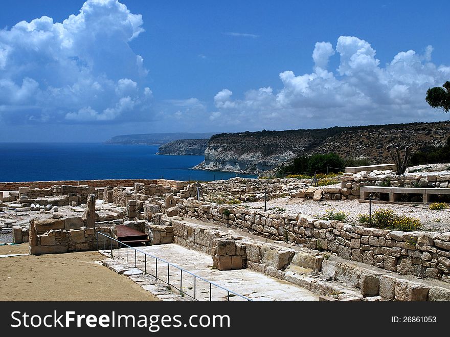 Exterior around an ancient Amphitheatre excavations. Exterior around an ancient Amphitheatre excavations