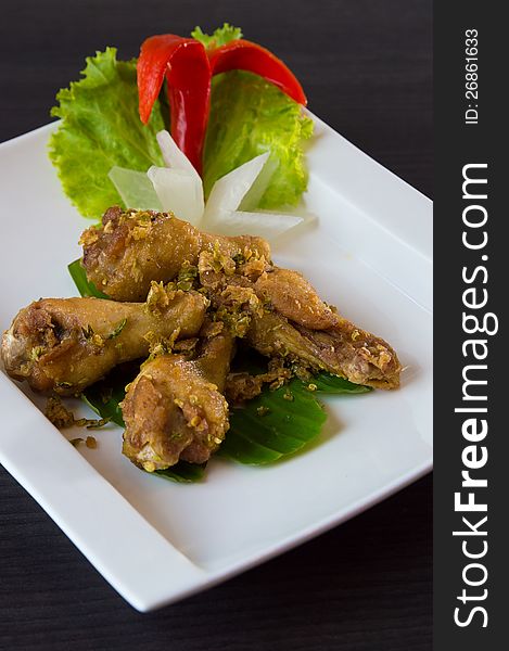 Vietnamese fried upper chicken wing. Vietnamese fried upper chicken wing