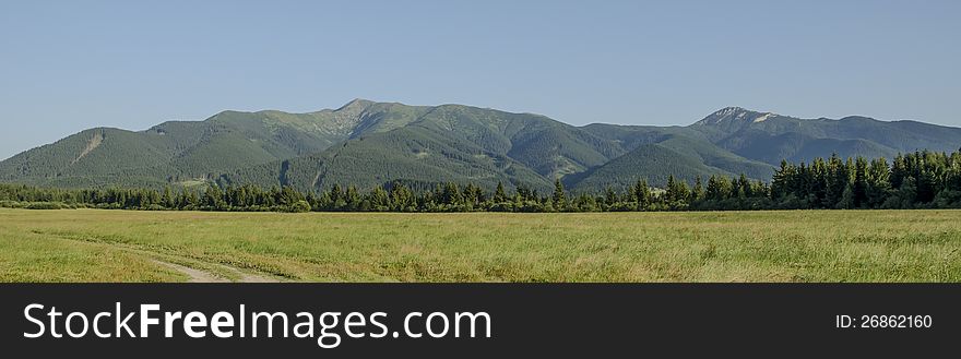 View to west tatra mountains