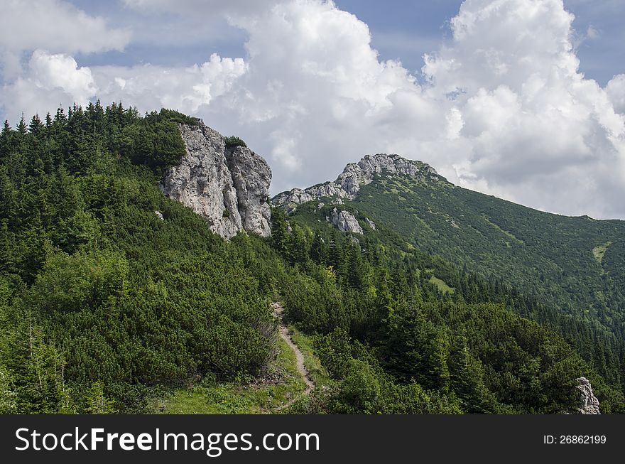 One of the hill in the west tatra mountains. One of the hill in the west tatra mountains