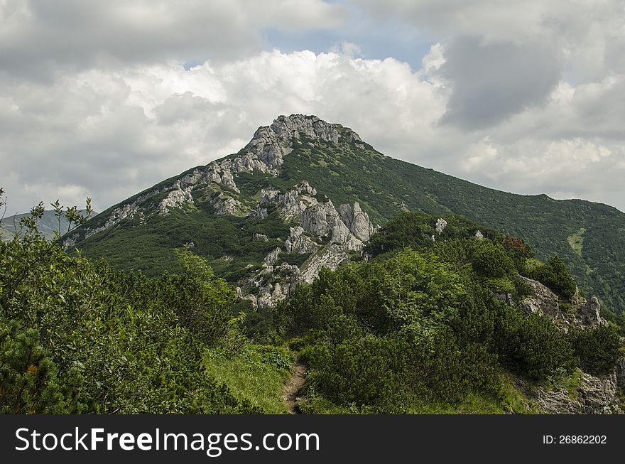 One of the hill in the west tatra mountains. One of the hill in the west tatra mountains