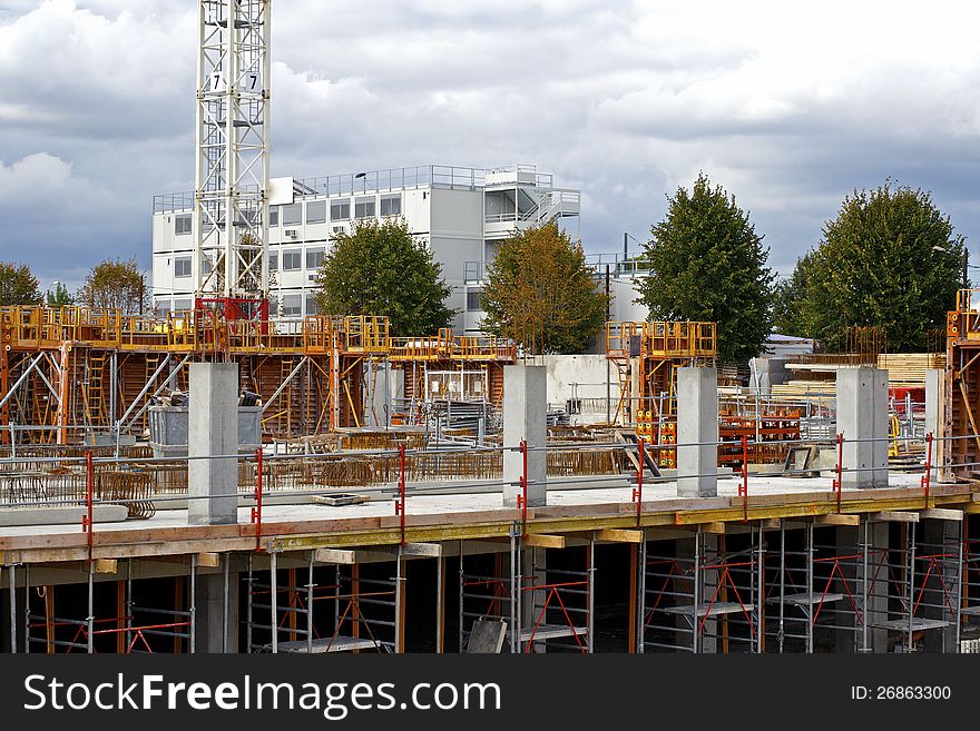 Construction site in the centre of France