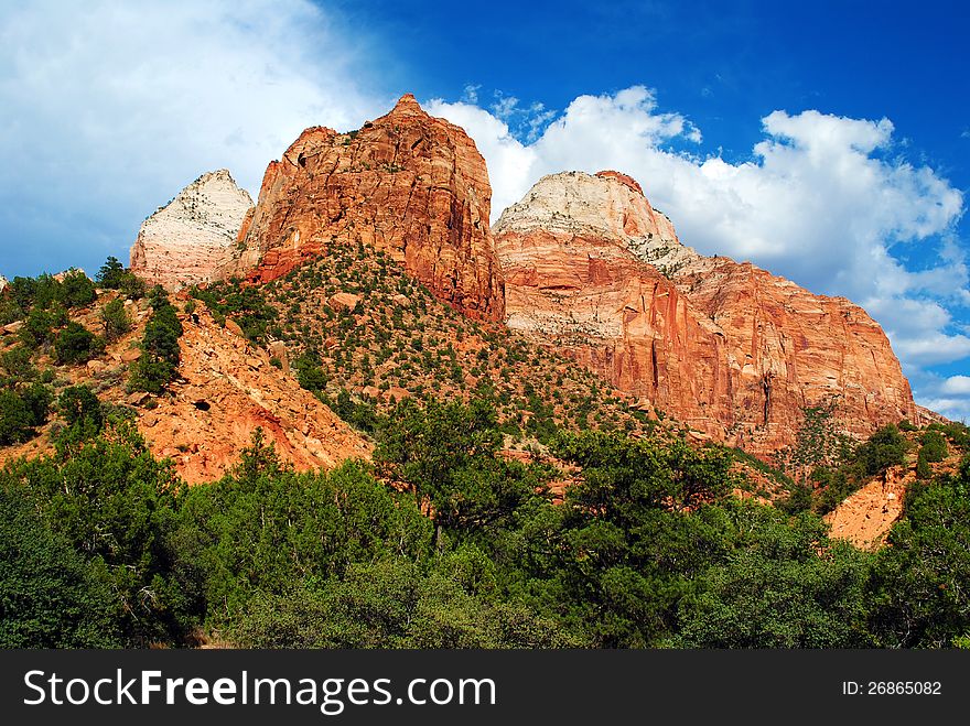 Dramatic views in Zion National Park, Utah, USA