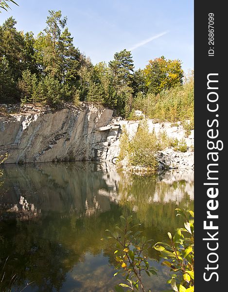 Flooded quarry in Steken, south bohemia, Czech republic