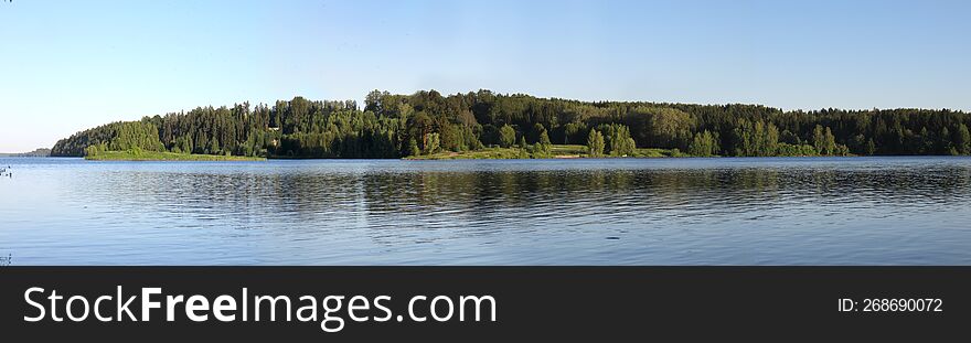 The eastern cape of the confluence of the Kuban River with the Volga. The panorama was shot in June 2022.