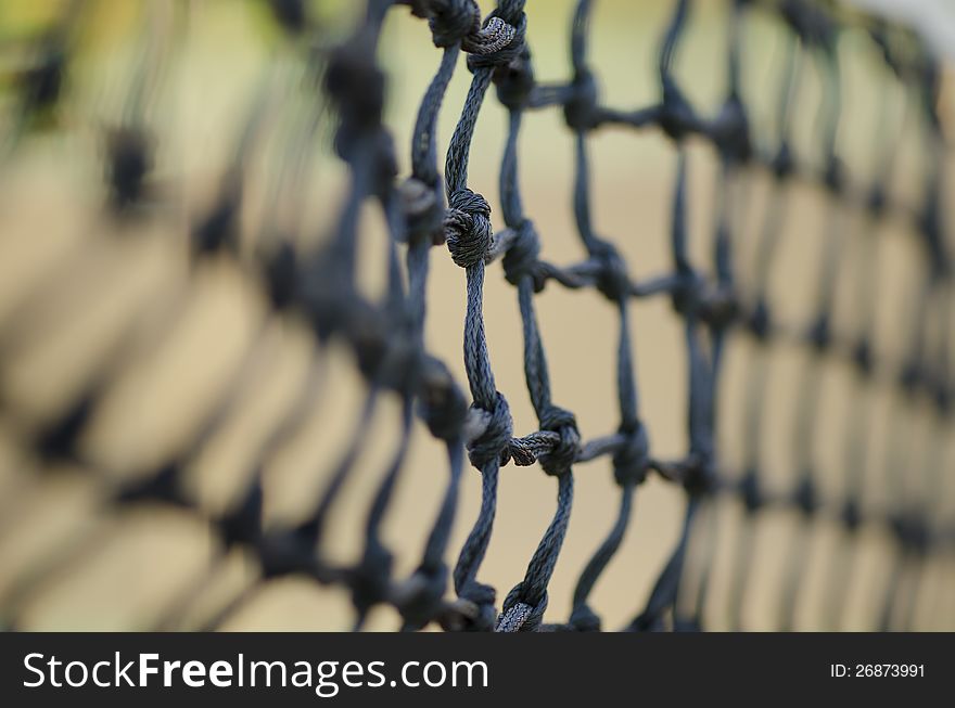 A close-up photo of a tennis net