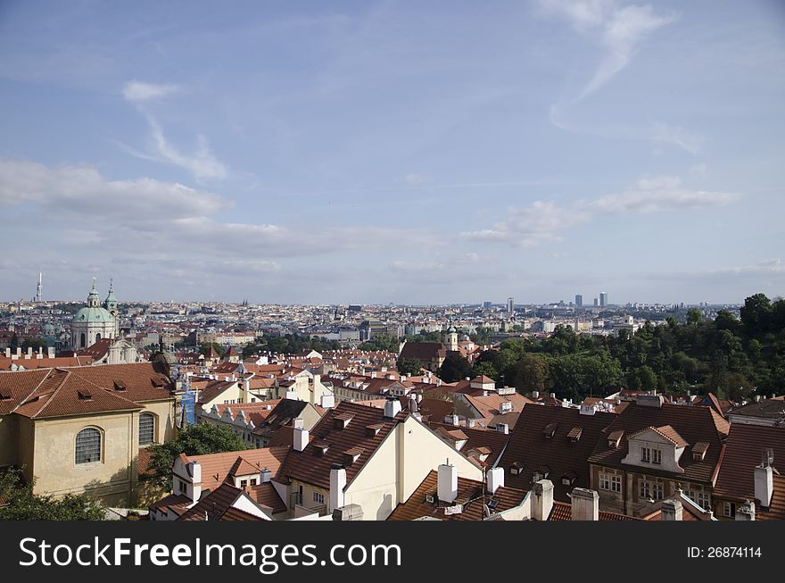 A scenic view of Prague, Czech Republic