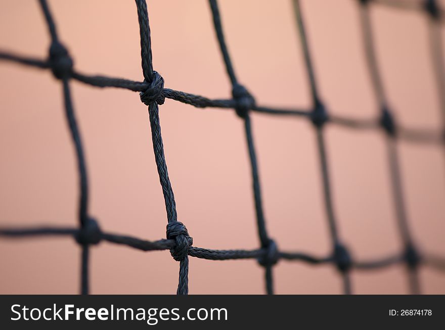 A close up photo of a tennis net