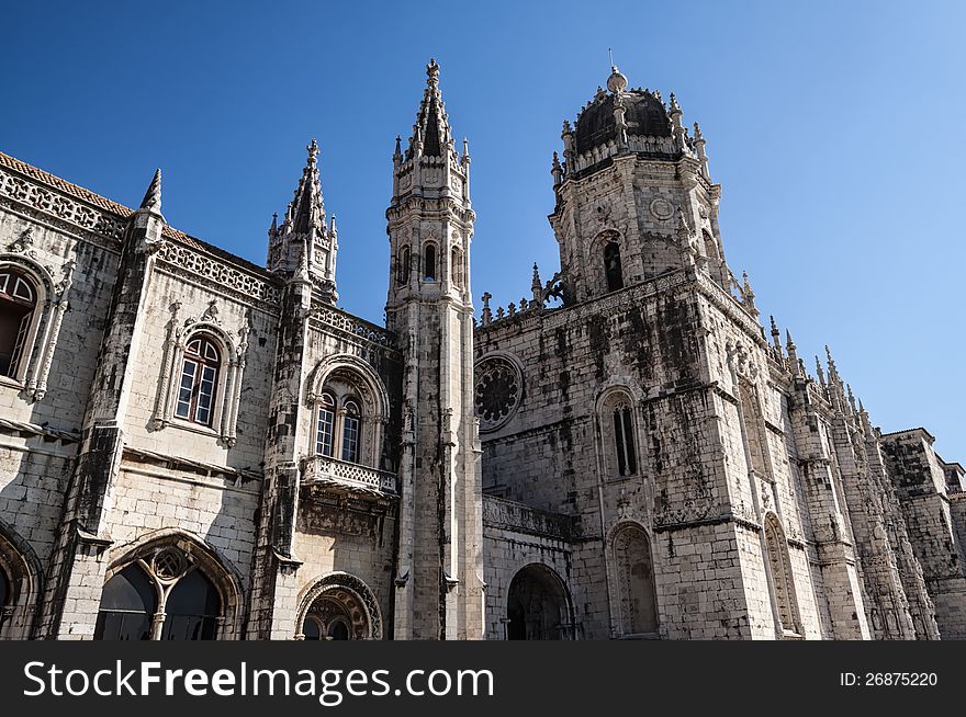 The Hieronymites Monastery tower's and the abbey tower. The Hieronymites Monastery tower's and the abbey tower.