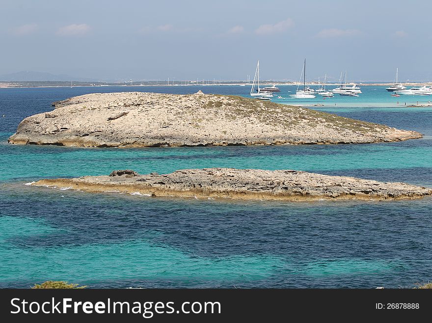 Seascape on the island of Formentera, Spain