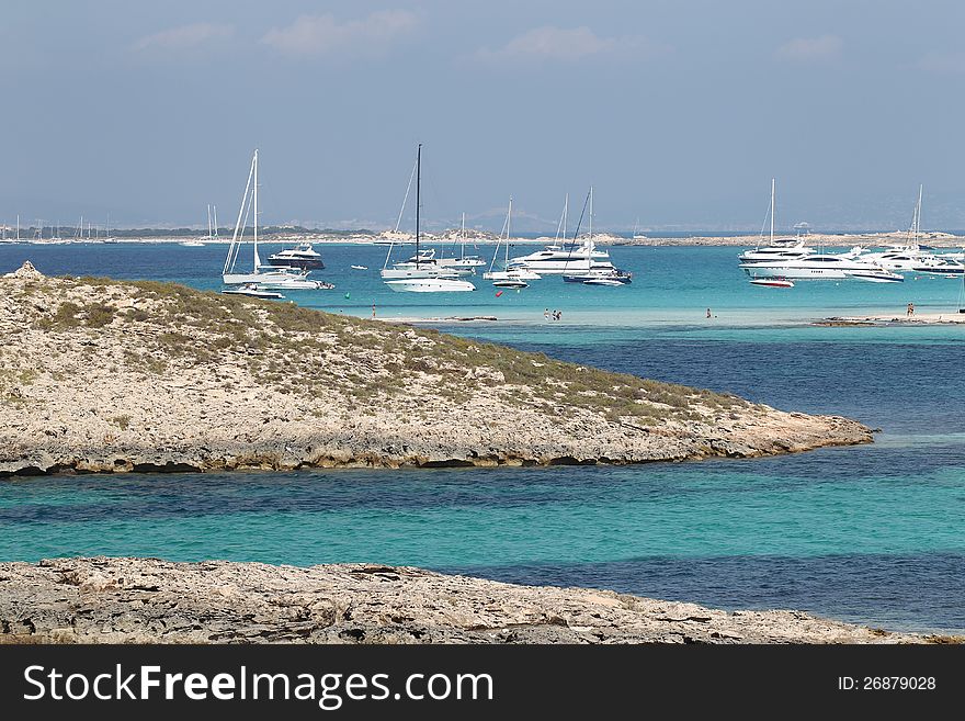 Seascape on the island of Formentera, Spain