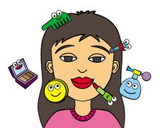 Funny Makeup Royalty Free Stock Image Funny Makeup Royalty Free Stock Image