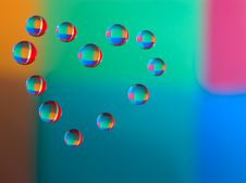 Water Droplets On The Glass In The Form Of Heart Royalty Free Stock Photography