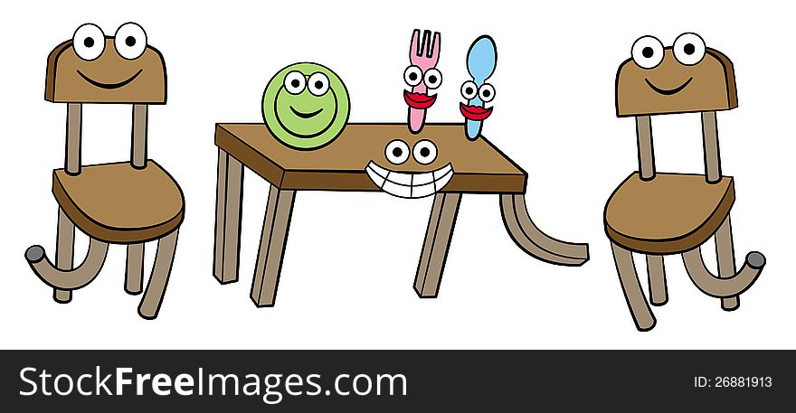 A happy dining set