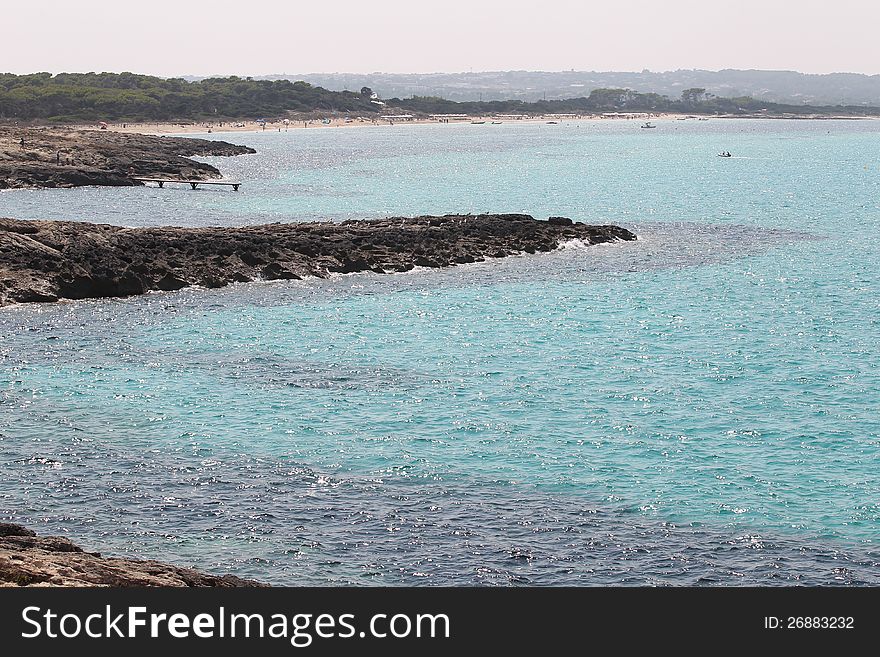 Seascape on the island of Formentera, Spain