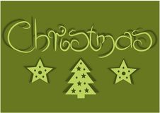 Card With Green Background For Christmas Time Royalty Free Stock Image Card With Green Background For Christmas Time Royalty Free Stock Image