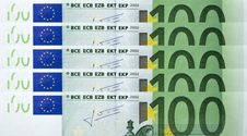 100 Euro Bills Royalty Free Stock Images